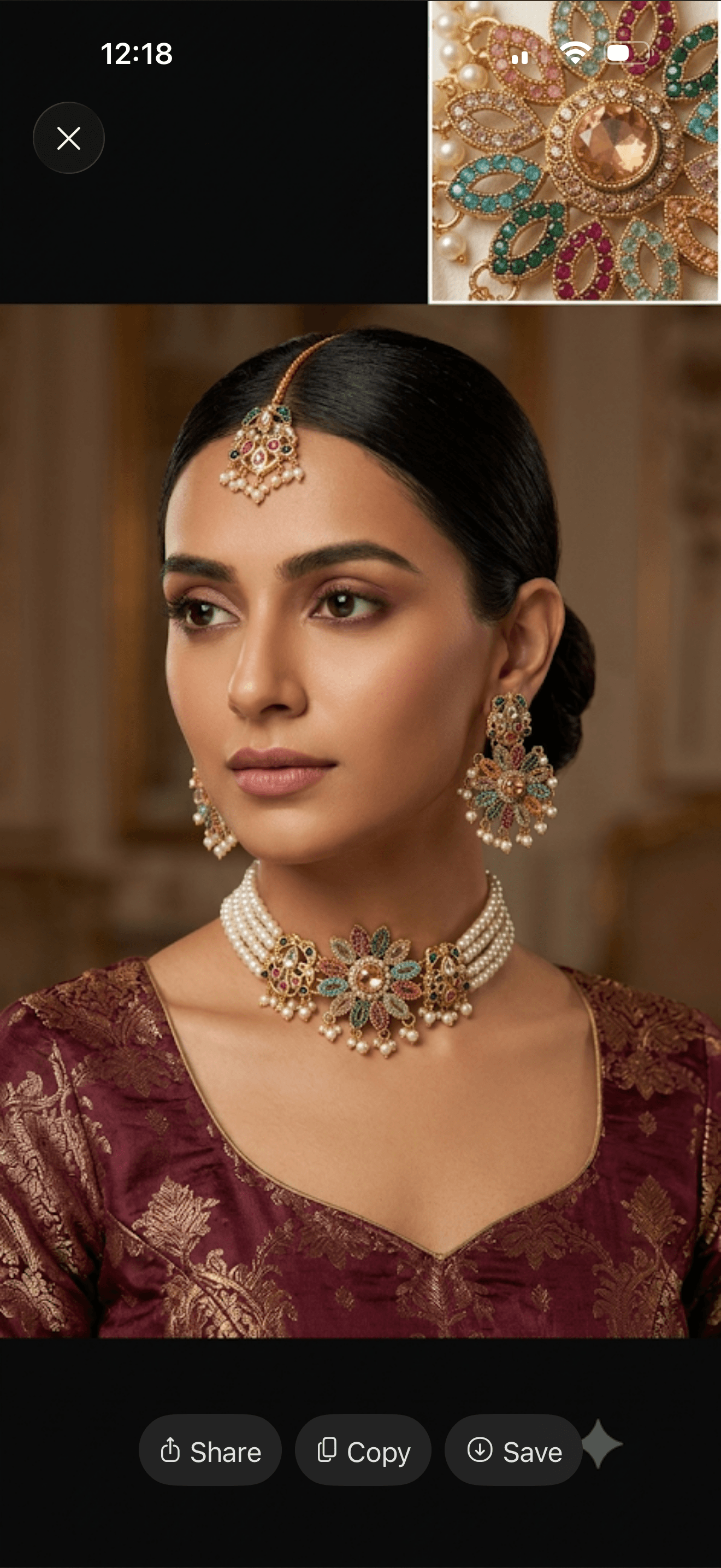Royal Emerald and Pearl Bridal Jewelry Set 2
