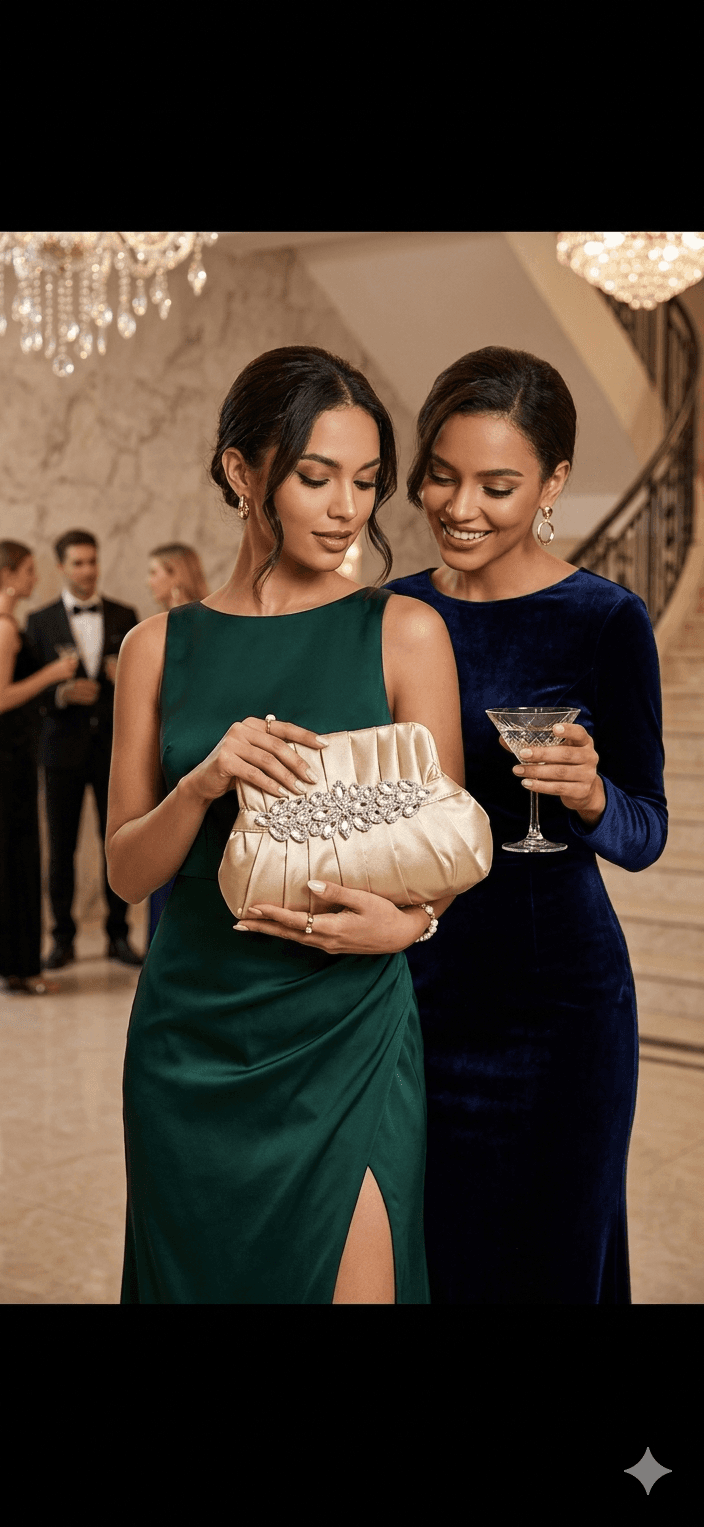 Emerald Elegance Sleeveless Satin Slit Gown