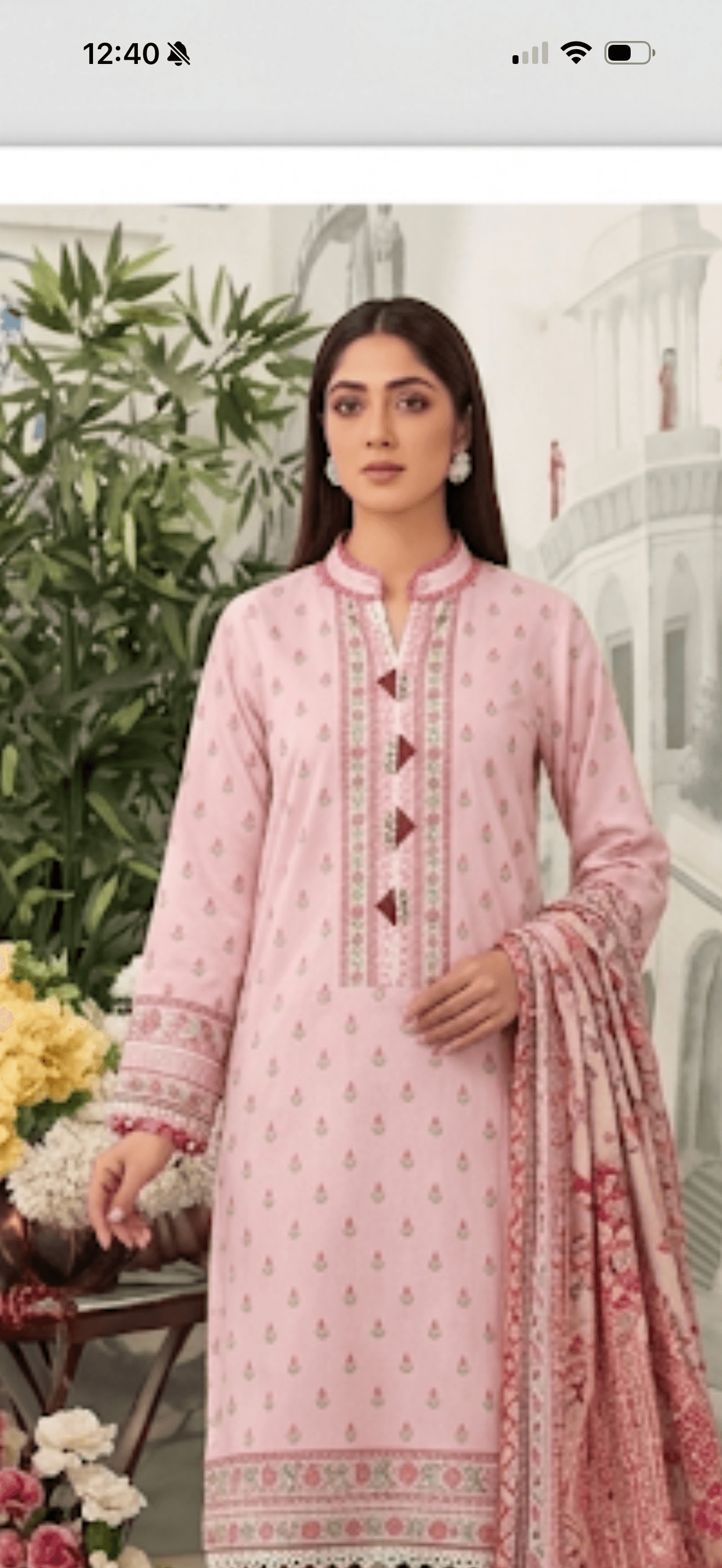 Blush Pink Floral Printed Kurta Set