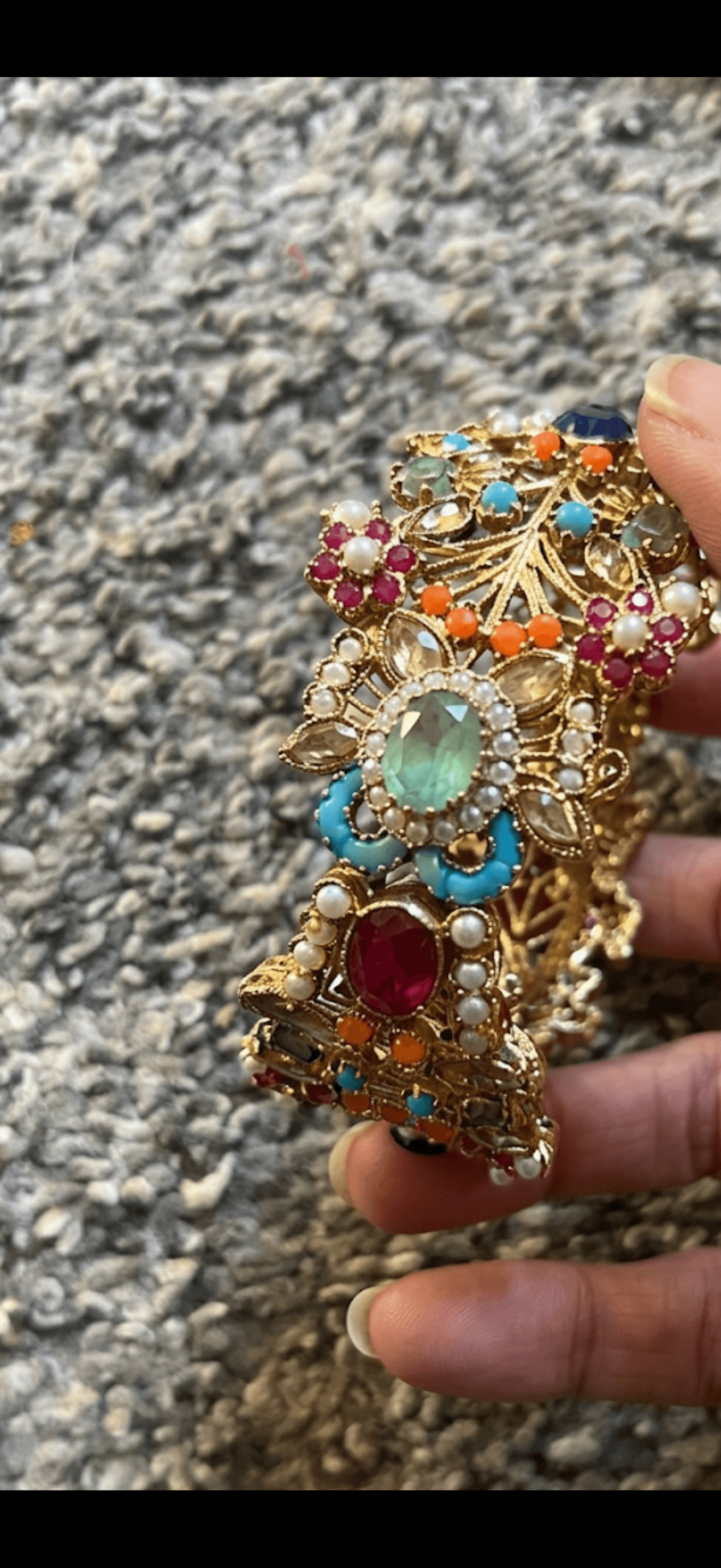 Exquisite Embellished Statement Cuff Bracelet