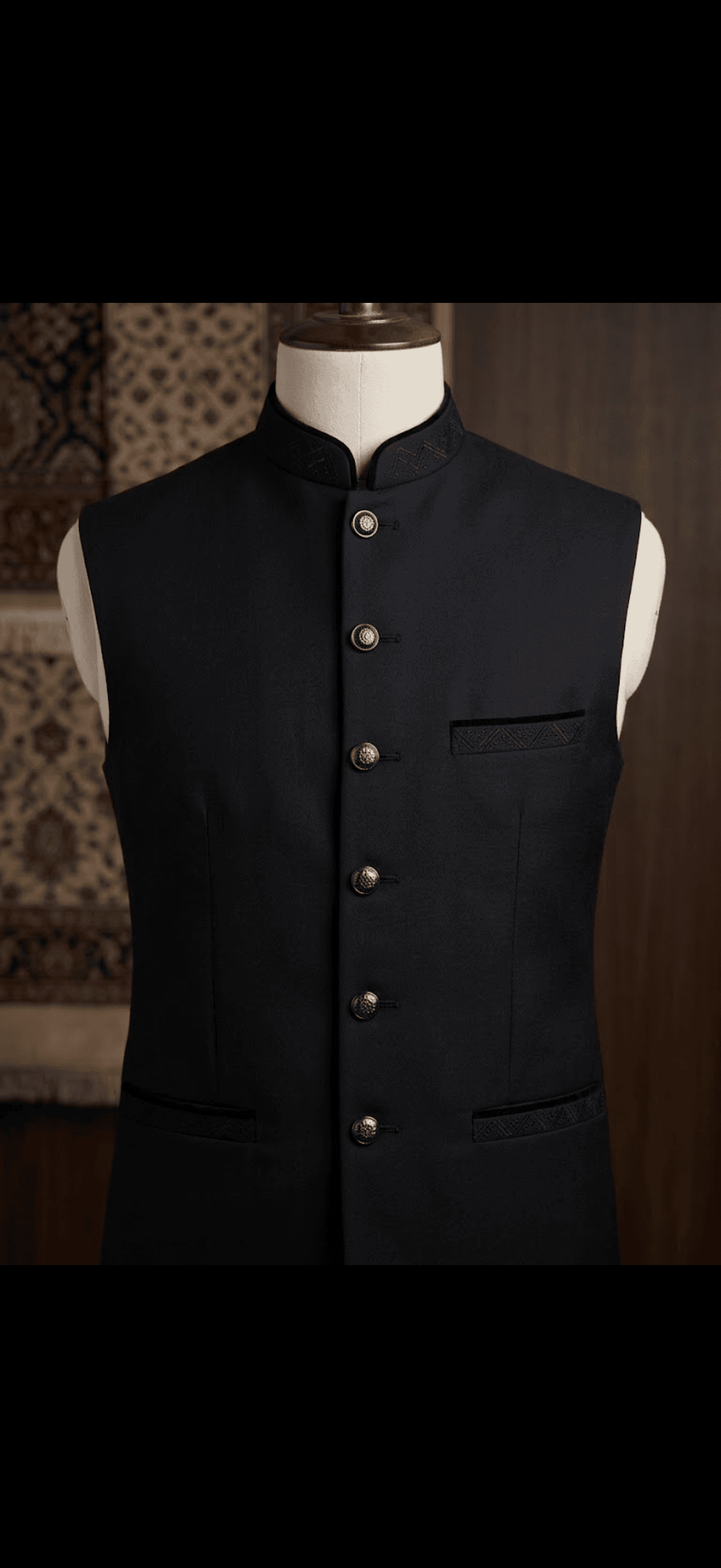 Regal Purple Nehru Collar Waistcoat 3