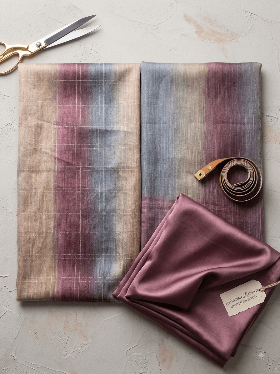 Artisan Loomed Ombre Plaid Unstitched Suit Fabric